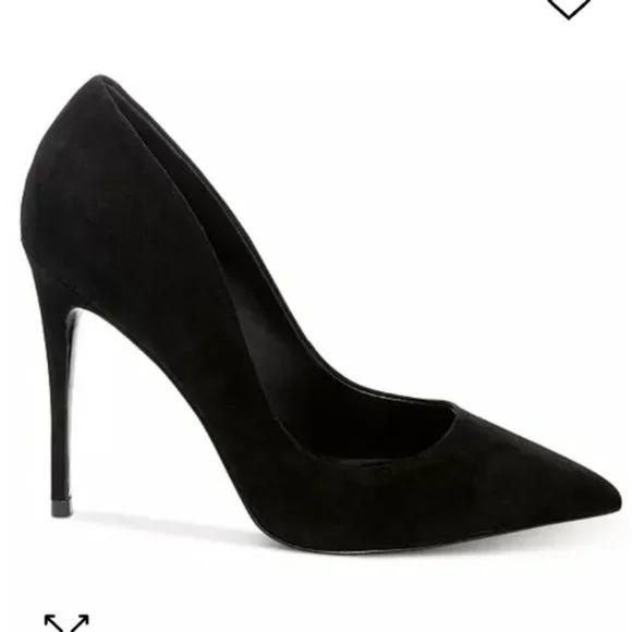 Steve Madden Daisie Pumps Suede Black - Picture 5 of 12